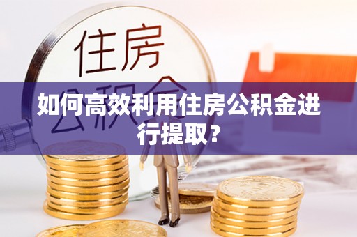 蓬莱如何高效利用住房公积金进行提取？